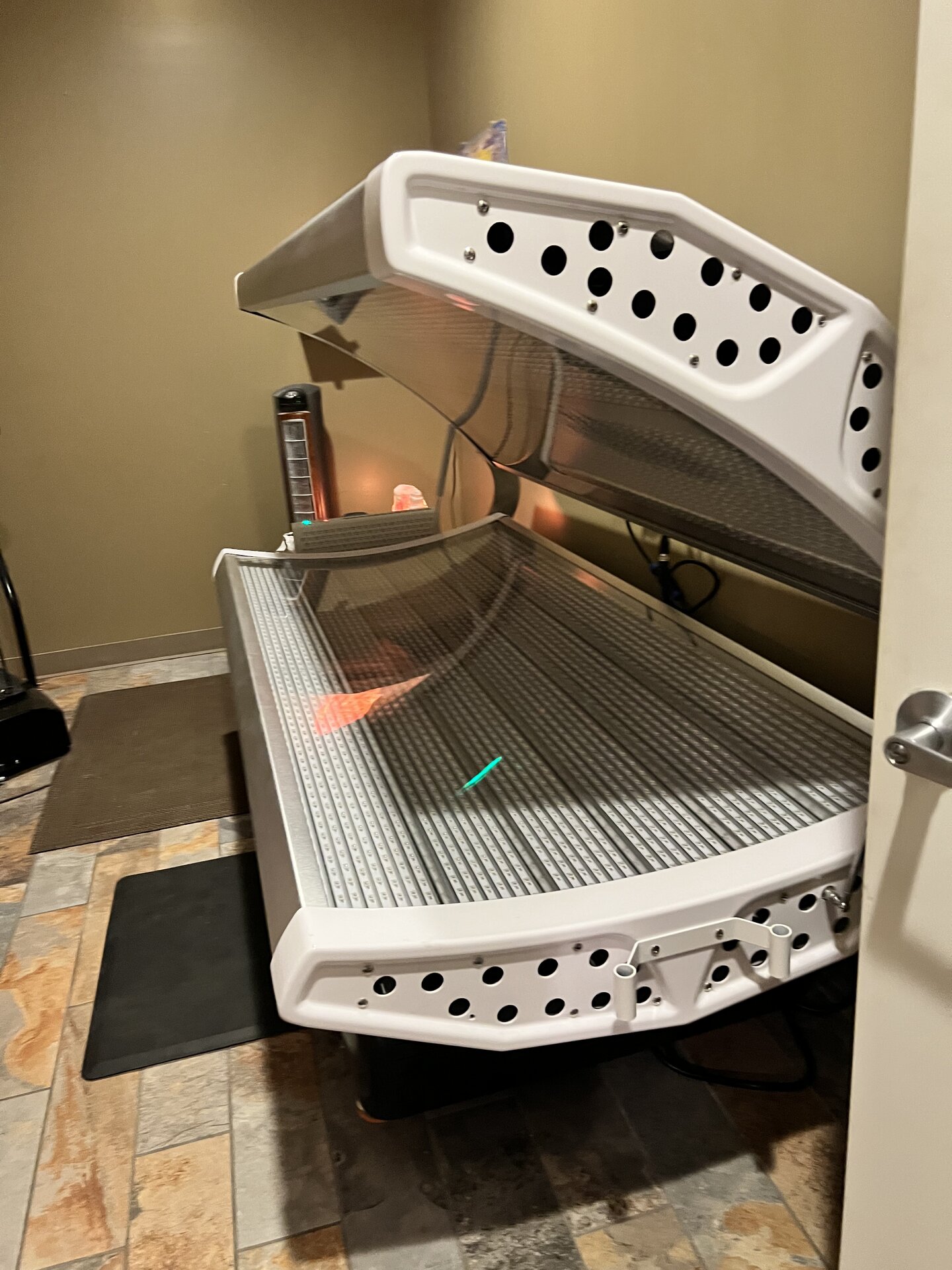 Red light therapy session at Sweet Dreams Salt Therapy