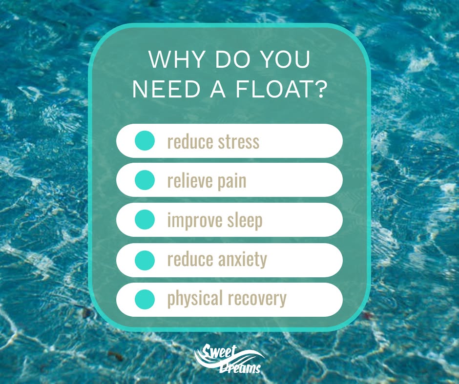 Float therapy session at Sweet Dreams wellness center