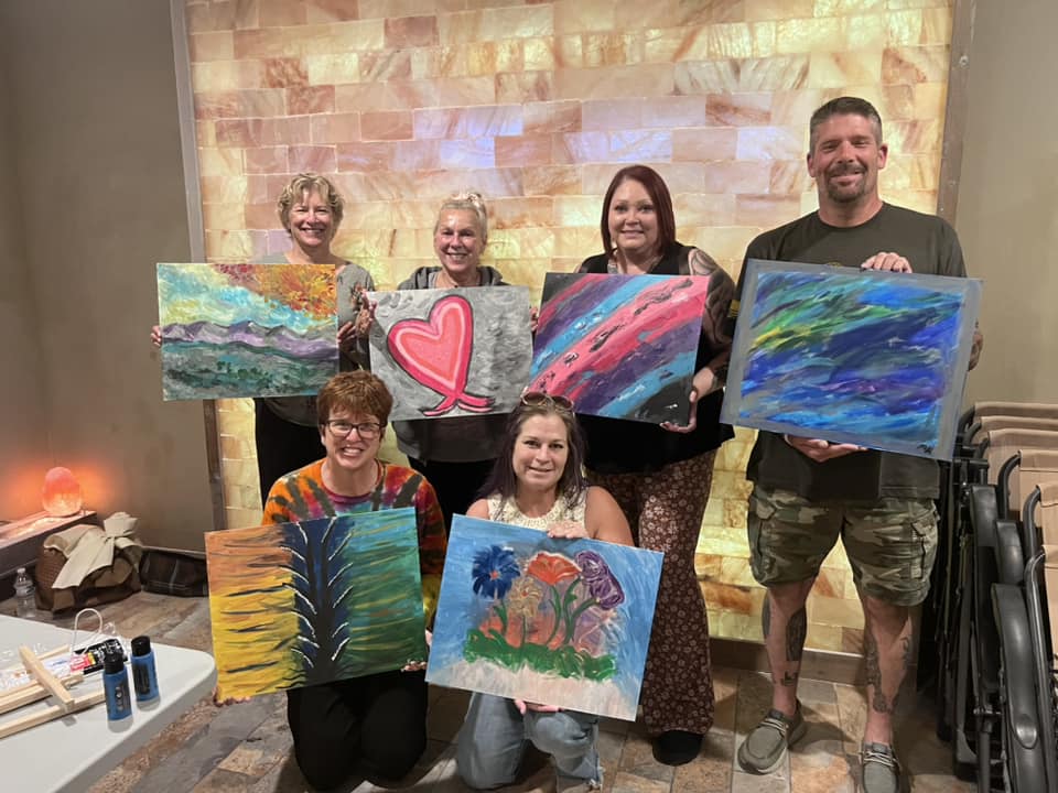 Paint and meditate class at Sweet Dreams Salt Therapy